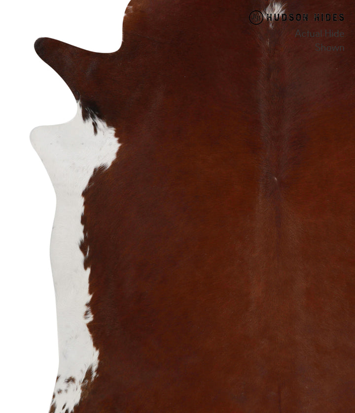 Brown and White Regular XX-Large Brazilian Cowhide Rug 7'4"H x 6'10"W #82087 by Hudson Hides