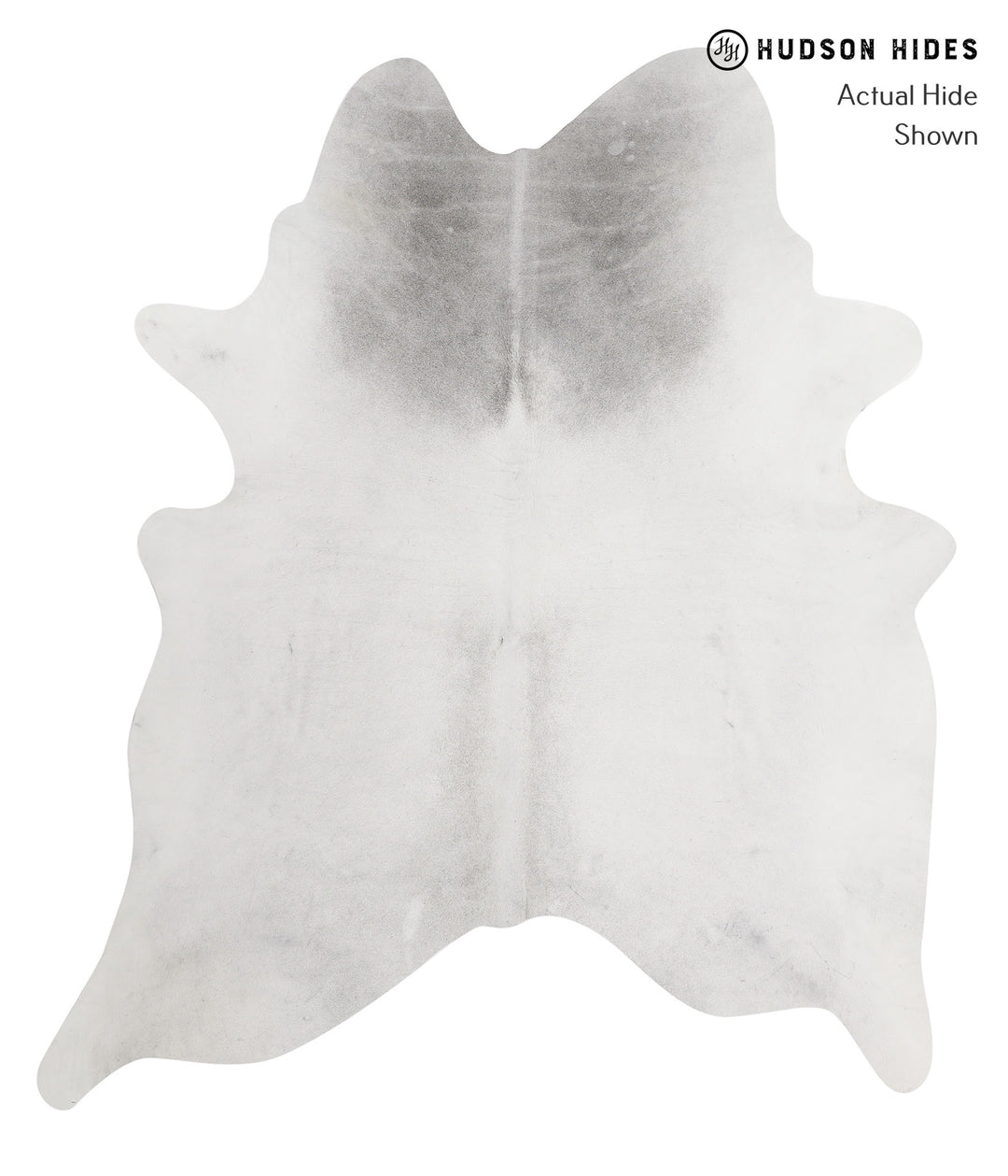 Medium Grey XX-Large Brazilian Cowhide Rug 7'8"H x 6'8"W #82088 by Hud