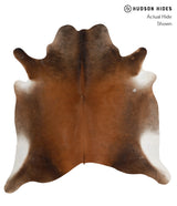 Chocolate X-Large Brazilian Cowhide Rug 7'0"H x 6'11"W #82089 by Hudson Hides