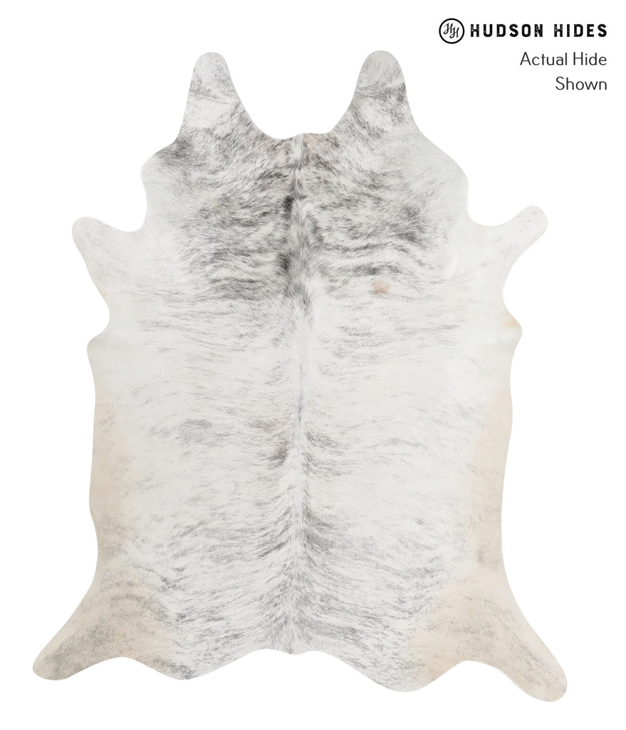 Grey Brindle X-Large Brazilian Cowhide Rug 7'4"H x 6'1"W #82096 by Hudson Hides