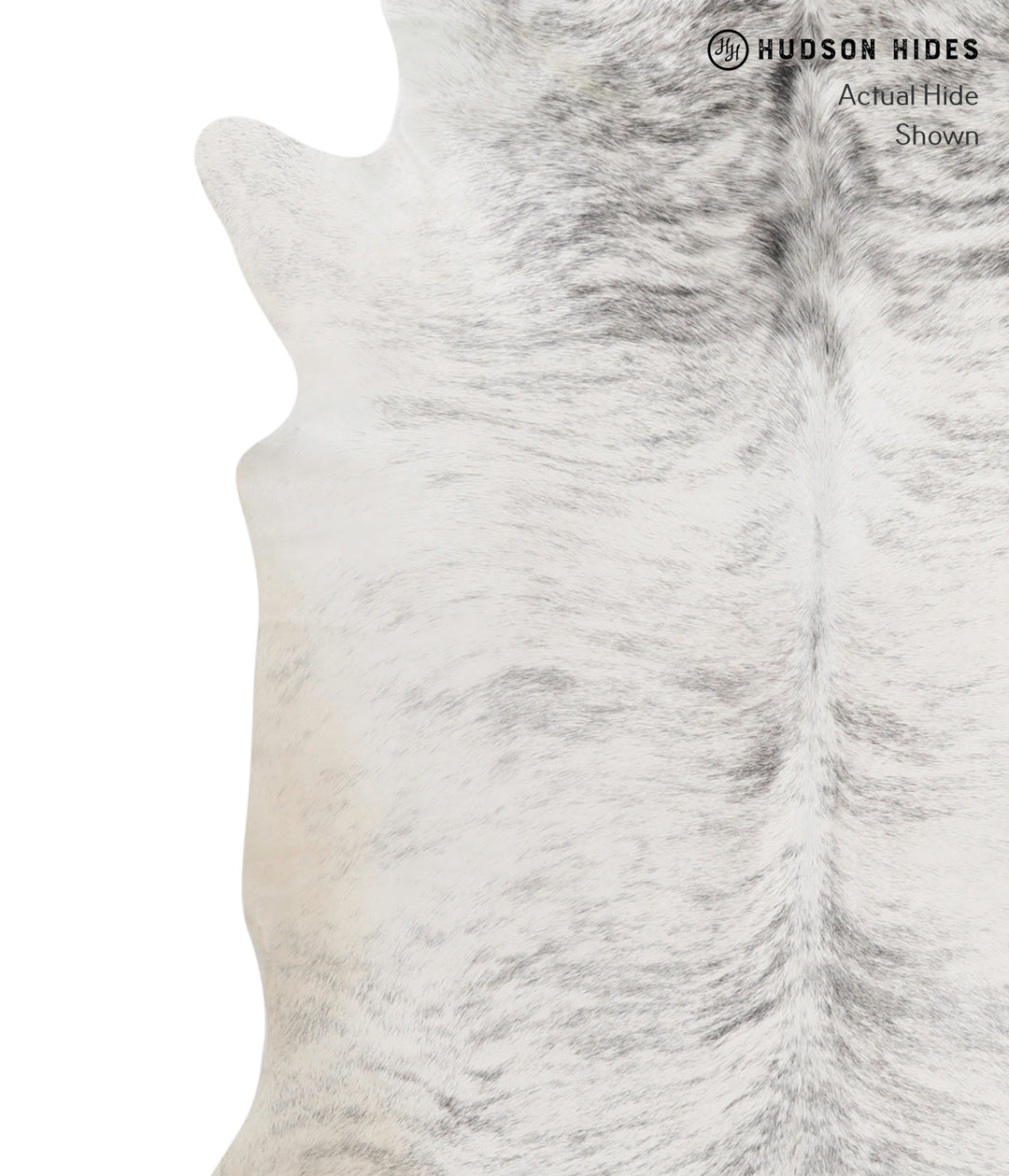 Grey Brindle X-Large Brazilian Cowhide Rug 7'4"H x 6'1"W #82096 by Hud