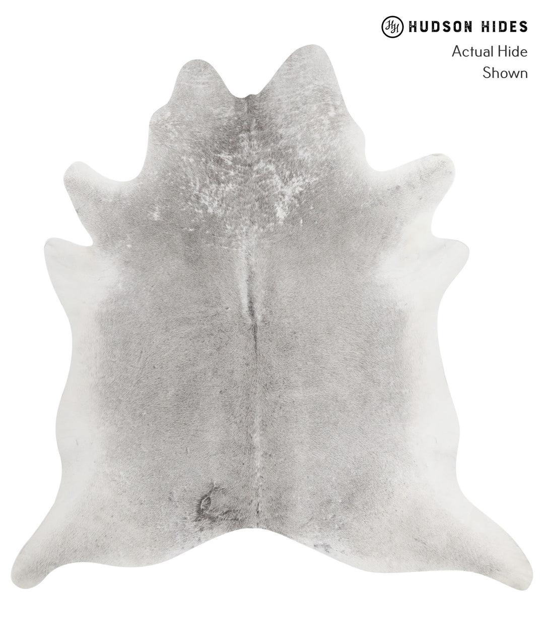 Medium Grey XX-Large Brazilian Cowhide Rug 7'9"H x 7'4"W #82118 by Hud