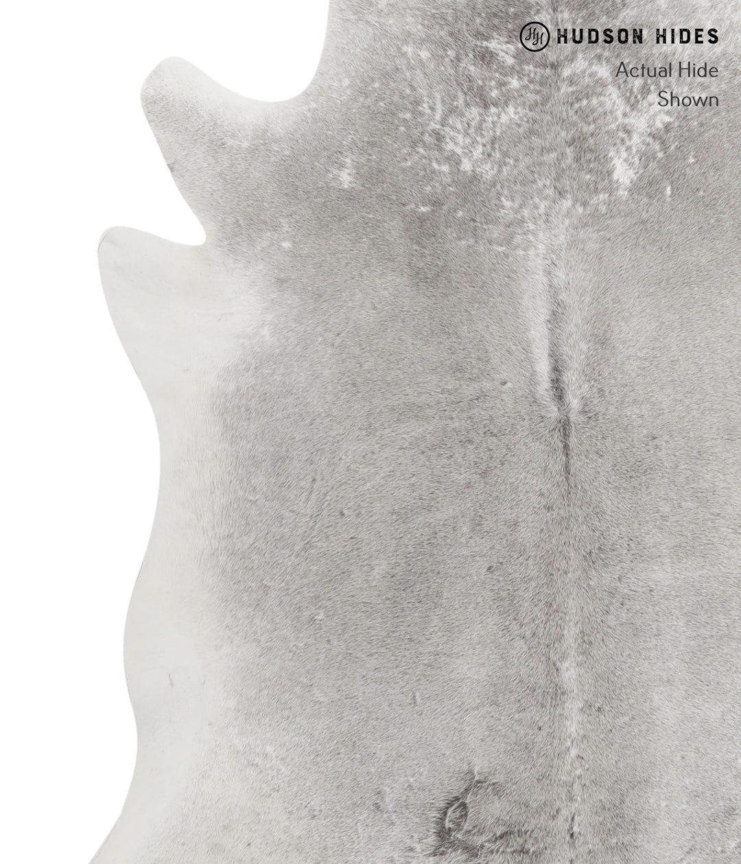 Medium Grey XX-Large Brazilian Cowhide Rug 7'9"H x 7'4"W #82118 by Hud