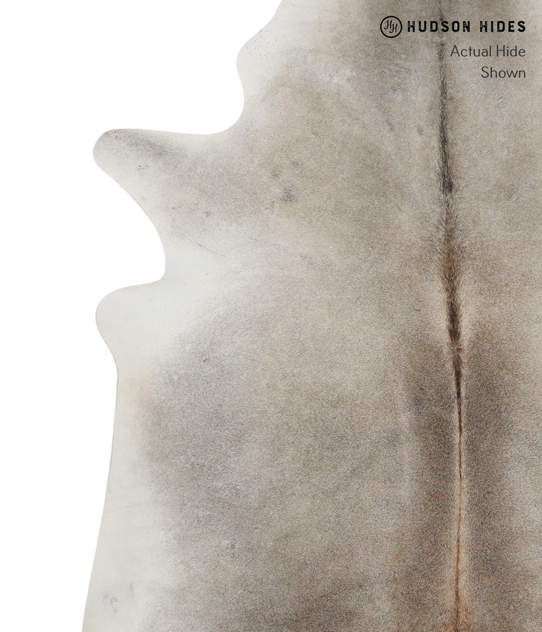 Medium Grey X-Large Brazilian Cowhide Rug 6'9"H x 7'1"W #82136 by Huds