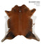 Brown with Red XX-Large Brazilian Cowhide Rug 7'9