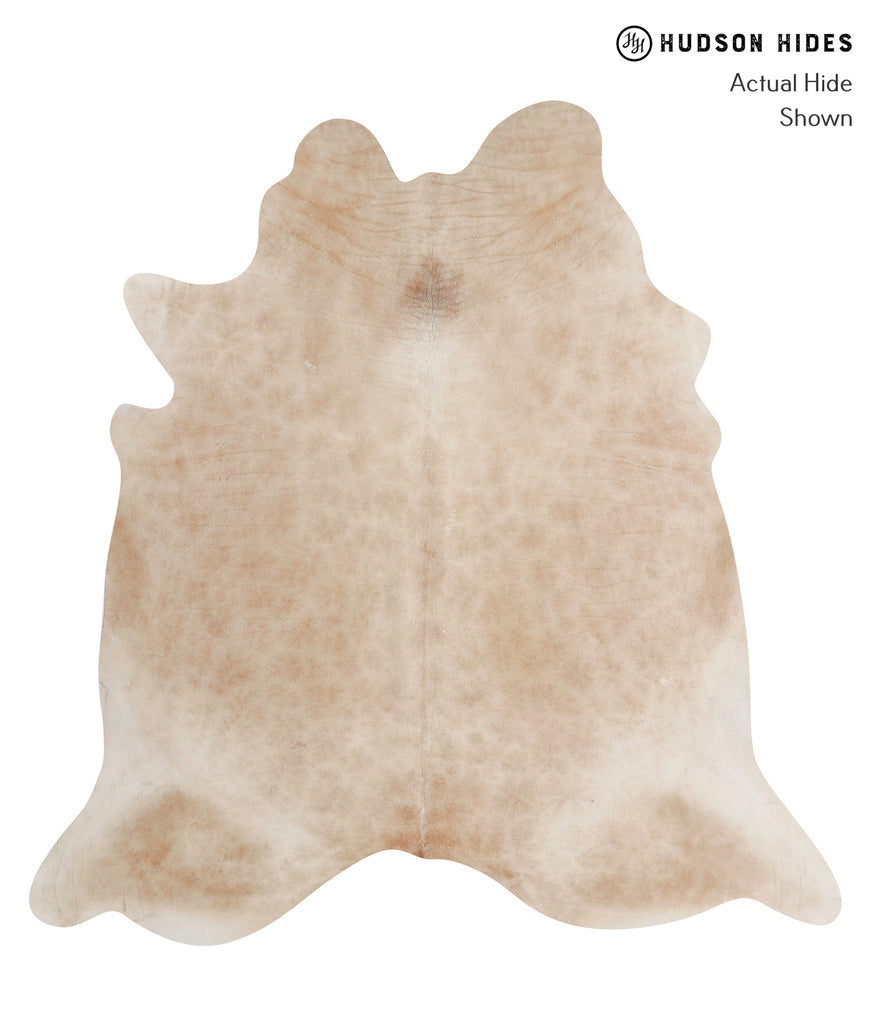 Beige X-Large Brazilian Cowhide Rug 6'11"H x 6'8"W #82160 by Hudson Hides