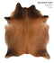 Brown with Red X-Large Brazilian Cowhide Rug 7'0