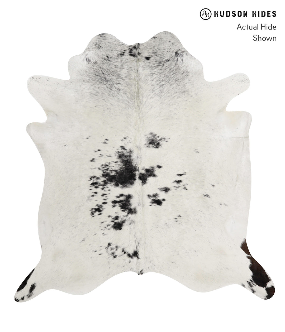 Salt and Pepper Black XX-Large Brazilian Cowhide Rug 7'5"H x 7'2"W #82