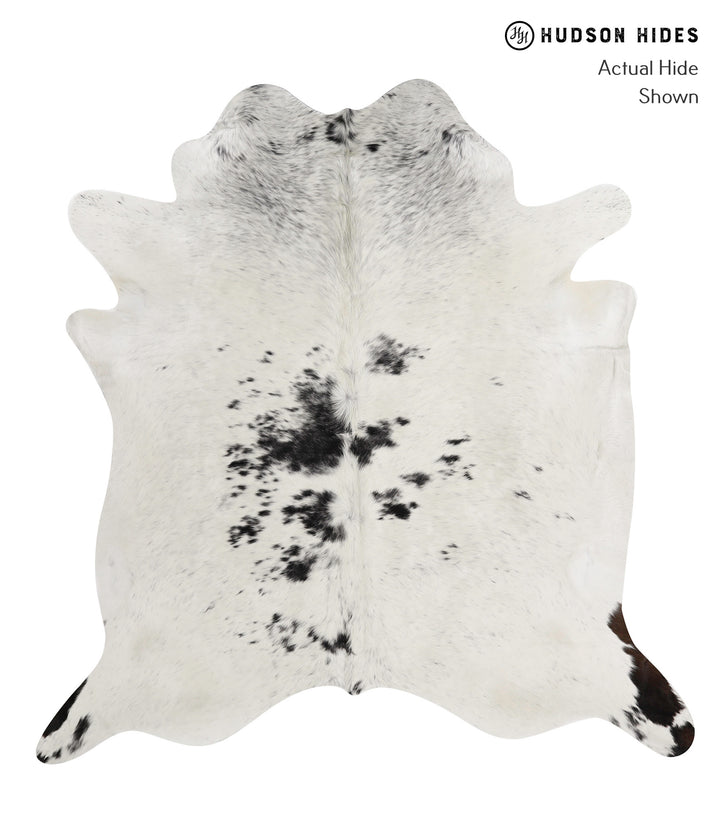 Salt and Pepper Black XX-Large Brazilian Cowhide Rug 7'5"H x 7'2"W #82187 by Hudson Hides