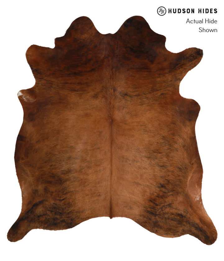 Medium Brindle X-Large Brazilian Cowhide Rug 7'0"H x 6'4"W #82196 by Hudson Hides