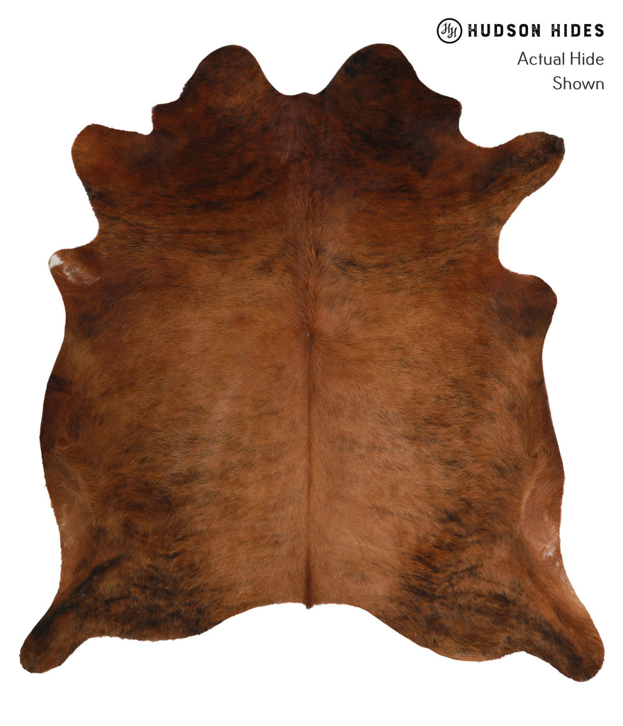 Medium Brindle X-Large Brazilian Cowhide Rug 7'0"H x 6'4"W #82196 by Hudson Hides