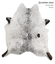 Salt and Pepper Black X-Large Brazilian Cowhide Rug 7'3"H x 6'5"W #82222 by Hudson Hides