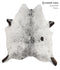 Salt and Pepper Black X-Large Brazilian Cowhide Rug 7'3