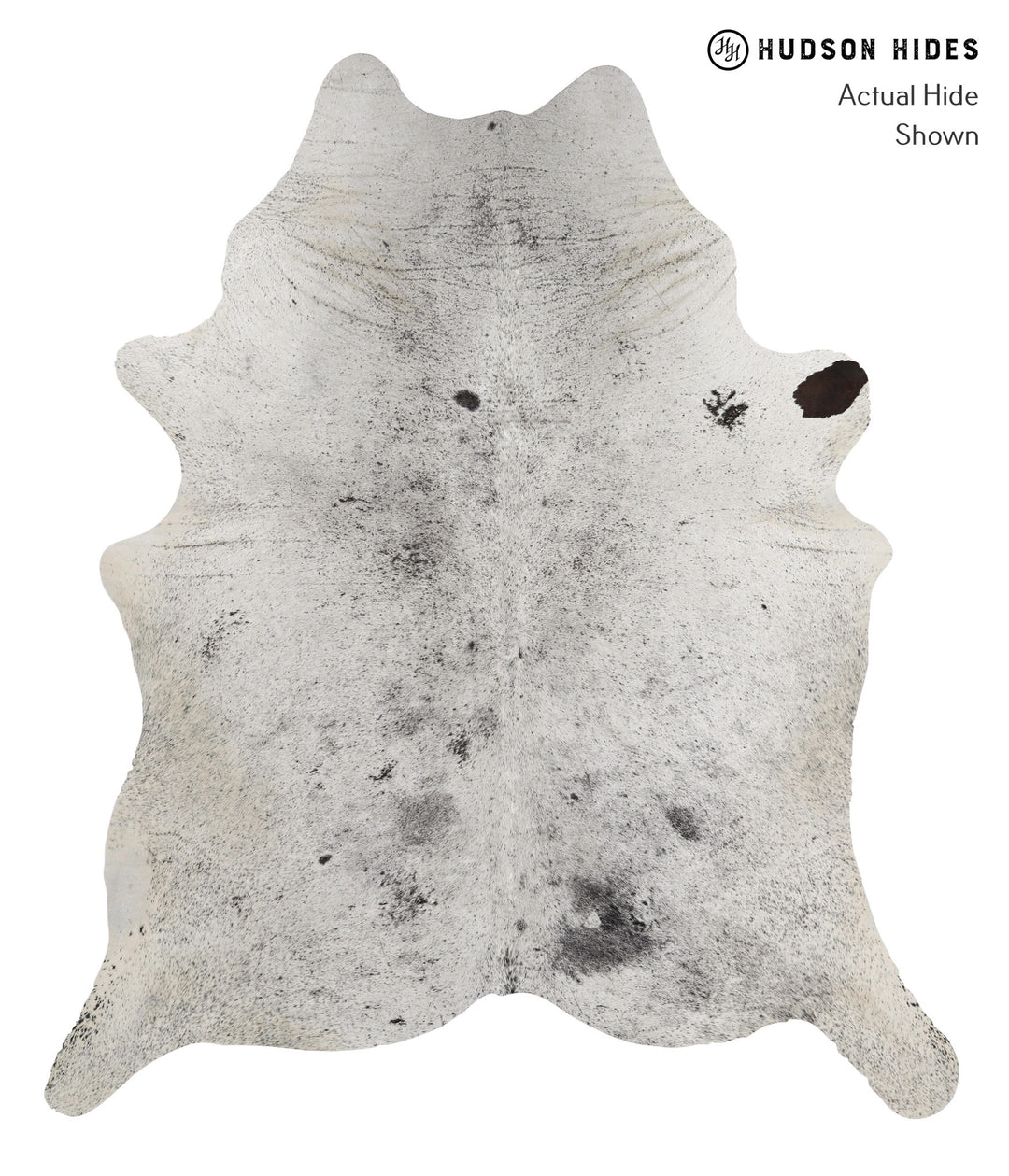 Salt and Pepper Black XX-Large Brazilian Cowhide Rug 7'10"H x 6'8"W #8