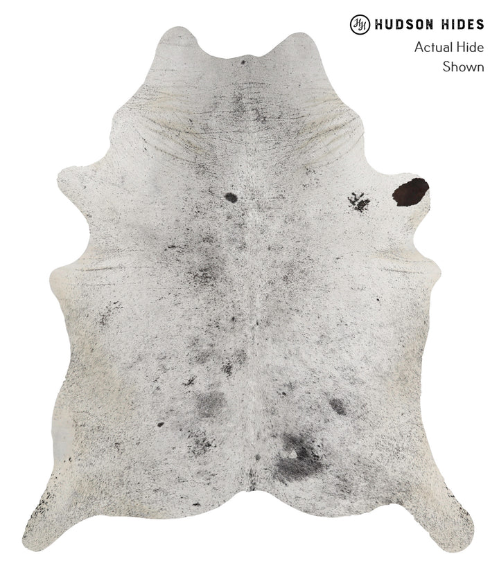 Salt and Pepper Black XX-Large Brazilian Cowhide Rug 7'10"H x 6'8"W #82265 by Hudson Hides