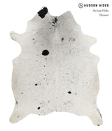 Salt and Pepper Black X-Large Brazilian Cowhide Rug 7'5"H x 5'11"W #82273 by Hudson Hides