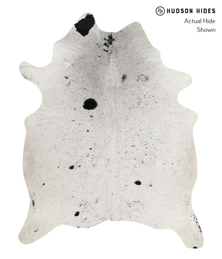 Salt and Pepper Black X-Large Brazilian Cowhide Rug 7'5"H x 5'11"W #82273 by Hudson Hides
