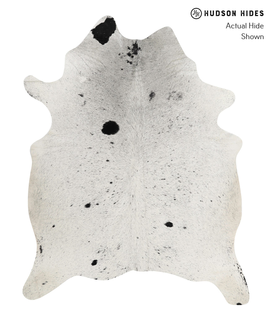 Salt and Pepper Black X-Large Brazilian Cowhide Rug 7'5"H x 5'11"W #82273 by Hudson Hides