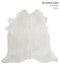 Solid White XX-Large Brazilian Cowhide Rug 6'11