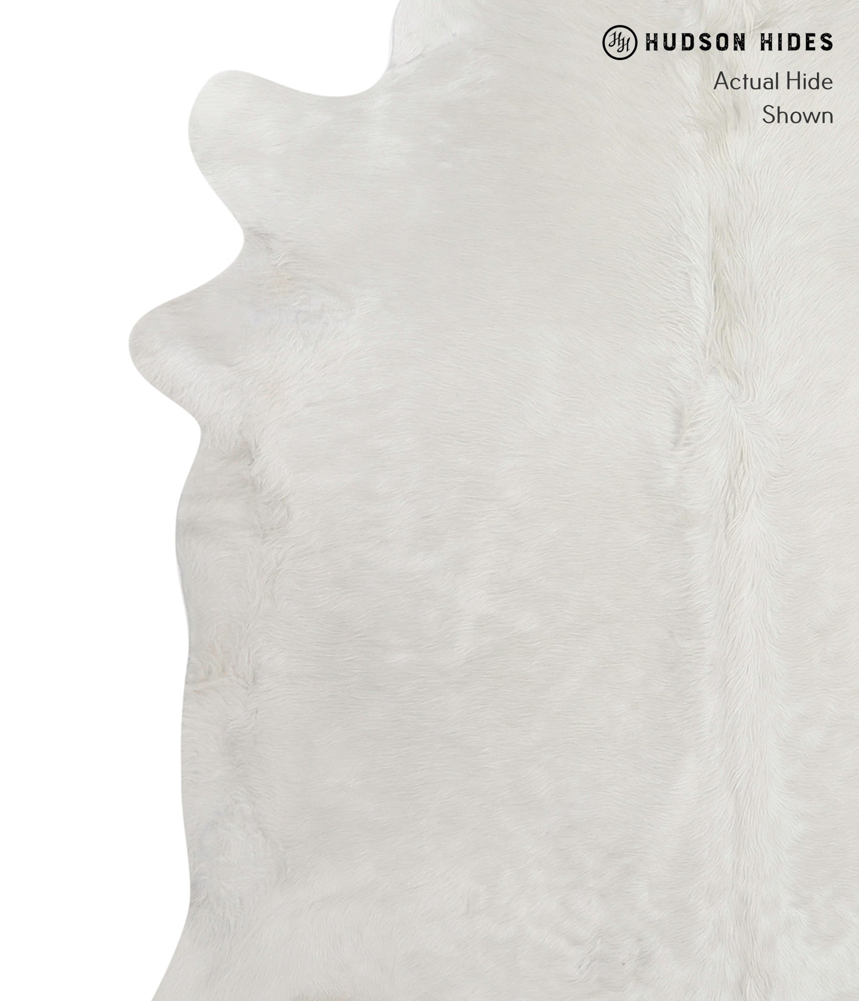 Solid White Cowhide Rug #82284