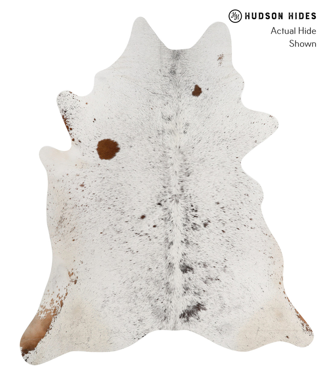 Salt and Pepper Brown XX-Large Brazilian Cowhide Rug 7'8"H x 6'6"W #82