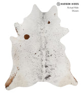 Salt and Pepper Brown XX-Large Brazilian Cowhide Rug 7'8"H x 6'6"W #82299 by Hudson Hides