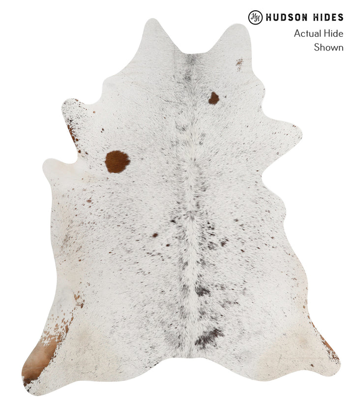 Salt and Pepper Brown XX-Large Brazilian Cowhide Rug 7'8"H x 6'6"W #82299 by Hudson Hides