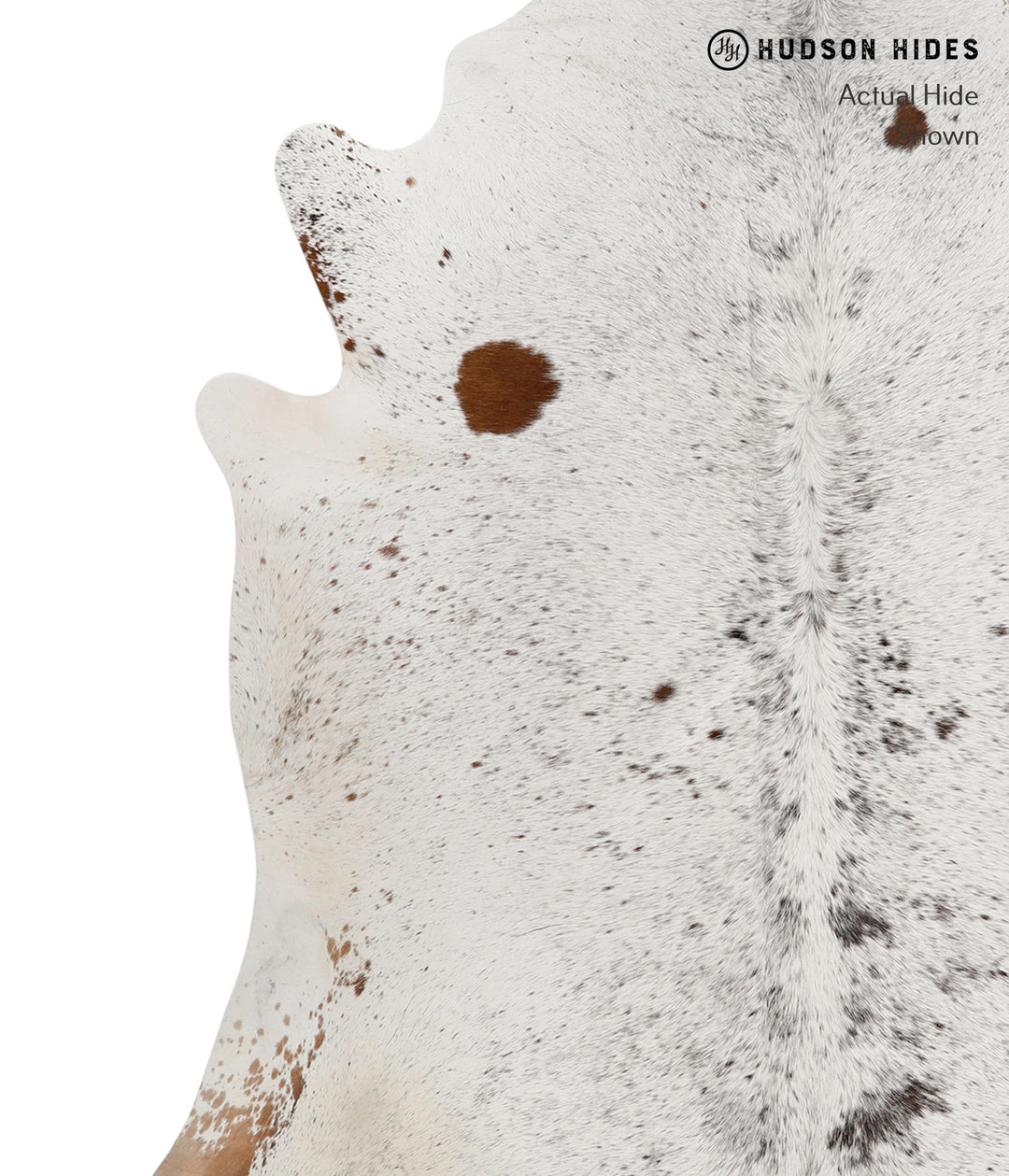Salt and Pepper Brown XX-Large Brazilian Cowhide Rug 7'8"H x 6'6"W #82