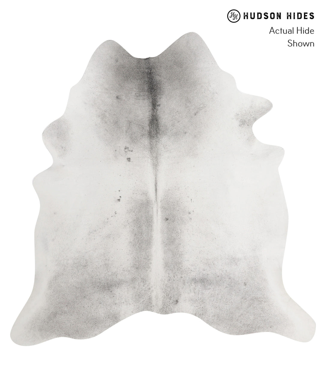 Medium Grey XX-Large Brazilian Cowhide Rug 7'4"H x 7'2"W #82302 by Hud