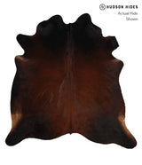 Chocolate X-Large Brazilian Cowhide Rug 7'1"H x 6'10"W #82328 by Hudson Hides
