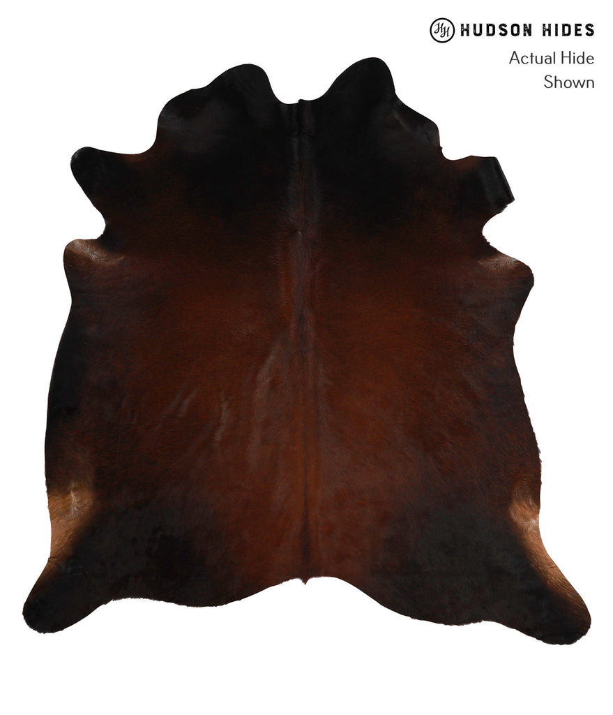 Chocolate X-Large Brazilian Cowhide Rug 7'1"H x 6'10"W #82328 by Hudson Hides