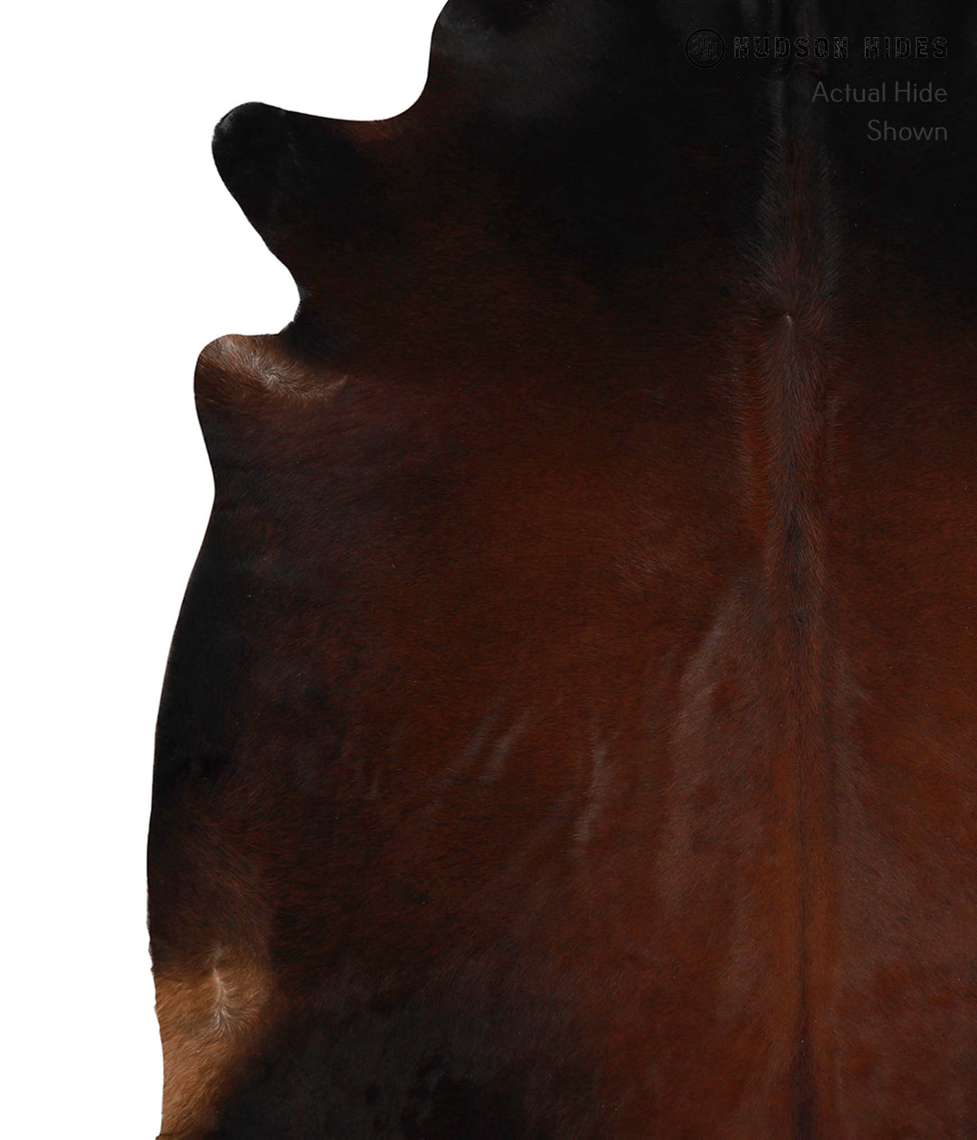 Chocolate X-Large Brazilian Cowhide Rug 7'1"H x 6'10"W #82328 by Hudso