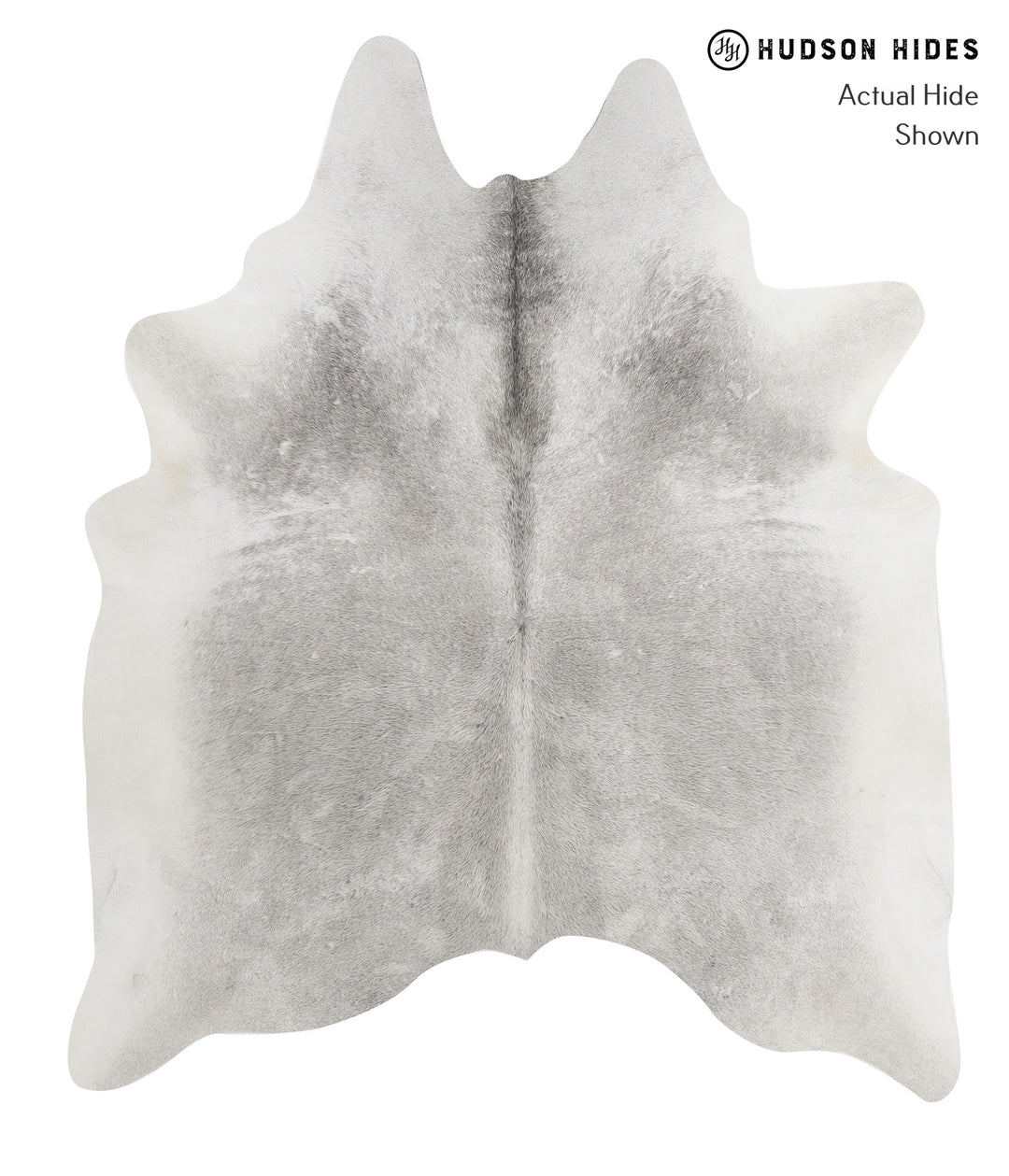 Medium Grey X-Large Brazilian Cowhide Rug 7'1"H x 5'11"W #82331 by Hud