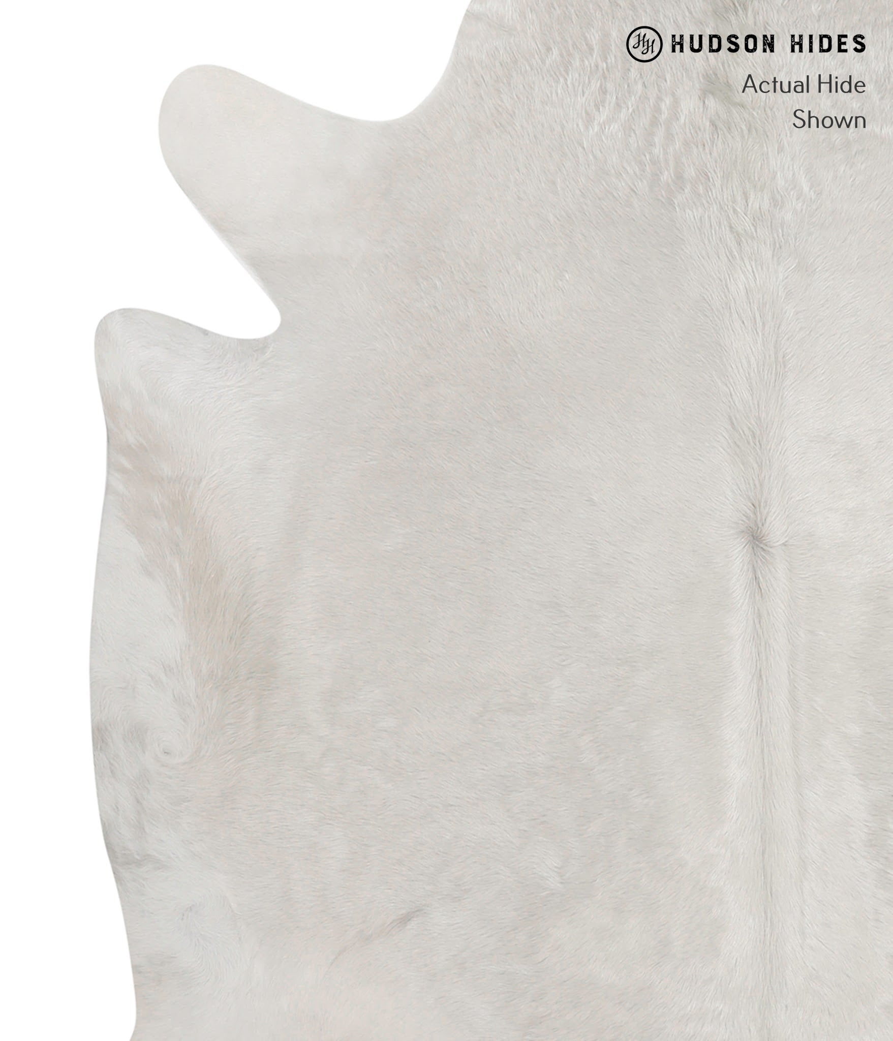 Solid White Cowhide Rug #82345
