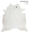 Solid White X-Large Brazilian Cowhide Rug 6'10