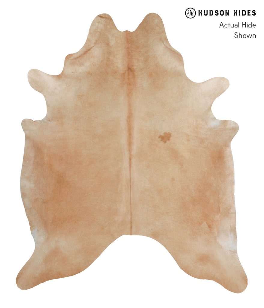 Beige X-Large Brazilian Cowhide Rug 7'8"H x 6'5"W #82387 by Hudson Hides