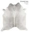 Medium Grey X-Large Brazilian Cowhide Rug 7'3