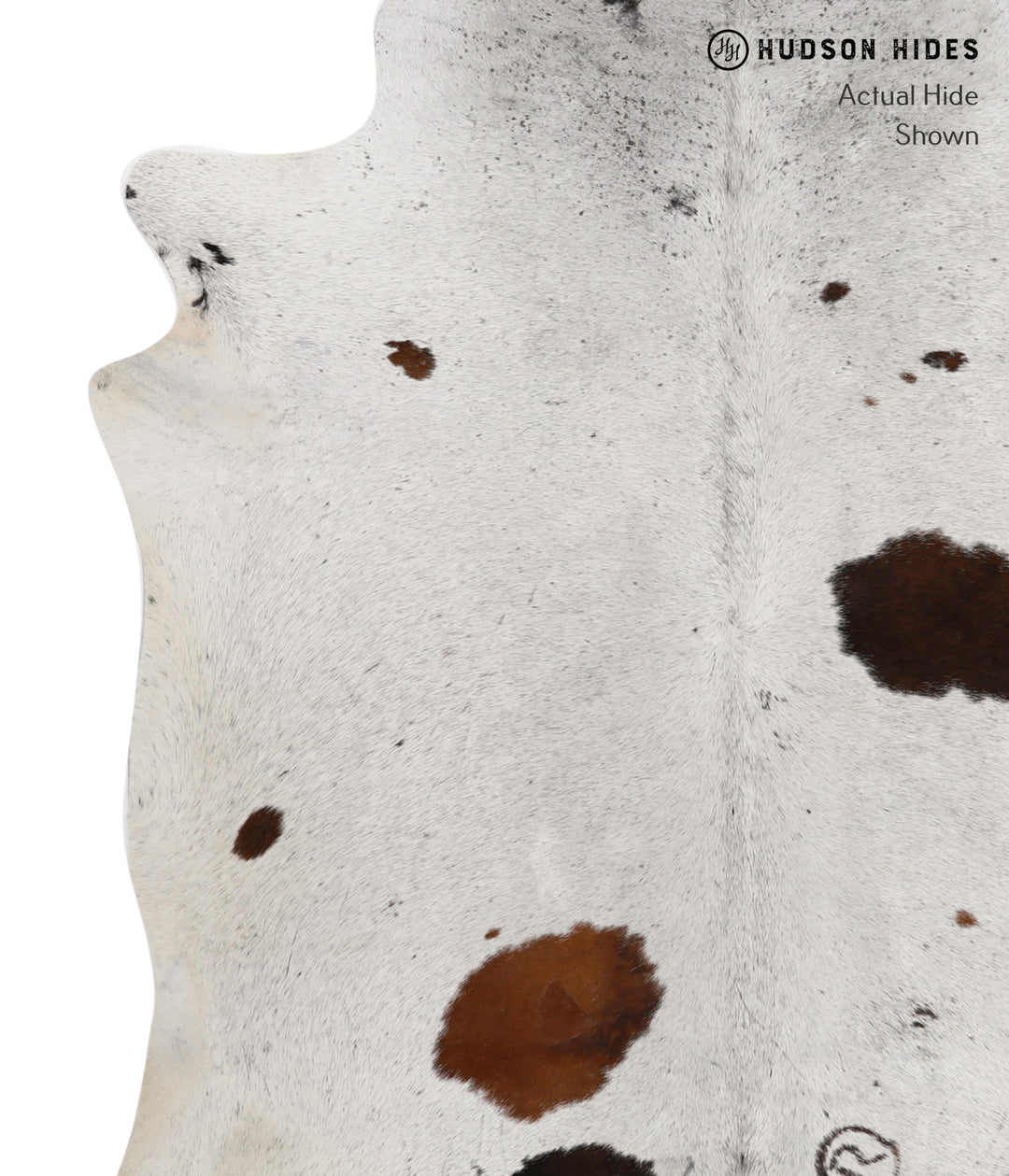 Salt and Pepper Brown X-Large Brazilian Cowhide Rug 7'1"H x 6'0"W #824