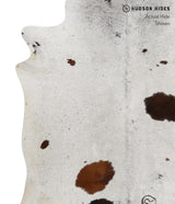 Salt and Pepper Brown X-Large Brazilian Cowhide Rug 7'1"H x 6'0"W #82438 by Hudson Hides