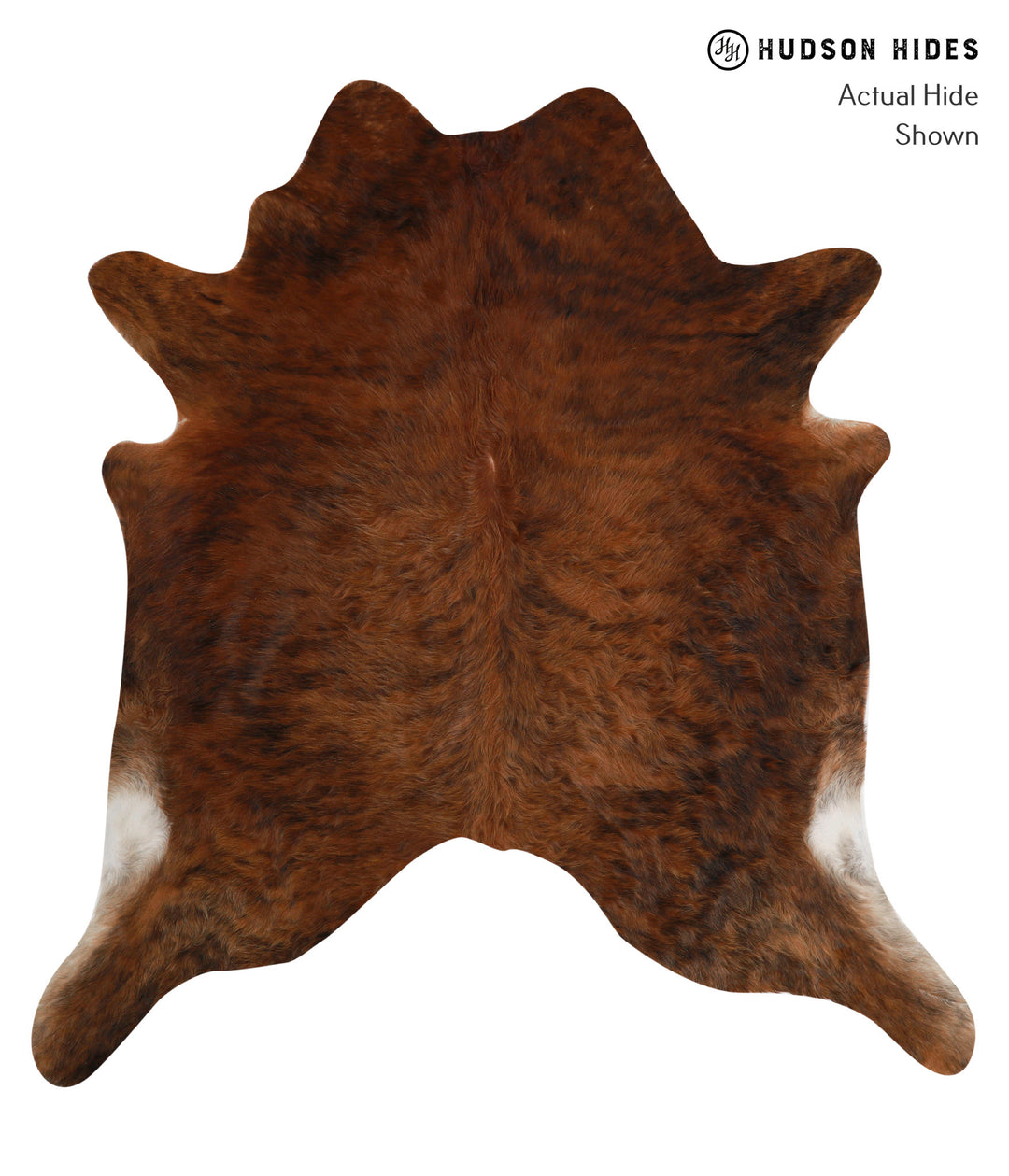 Medium Brindle XX-Large Brazilian Cowhide Rug 7'3"H x 6'10"W #82464 by