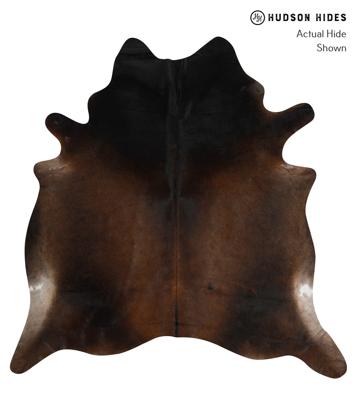 Chocolate X-Large Brazilian Cowhide Rug 6'11"H x 6'10"W #82549 by Hudson Hides