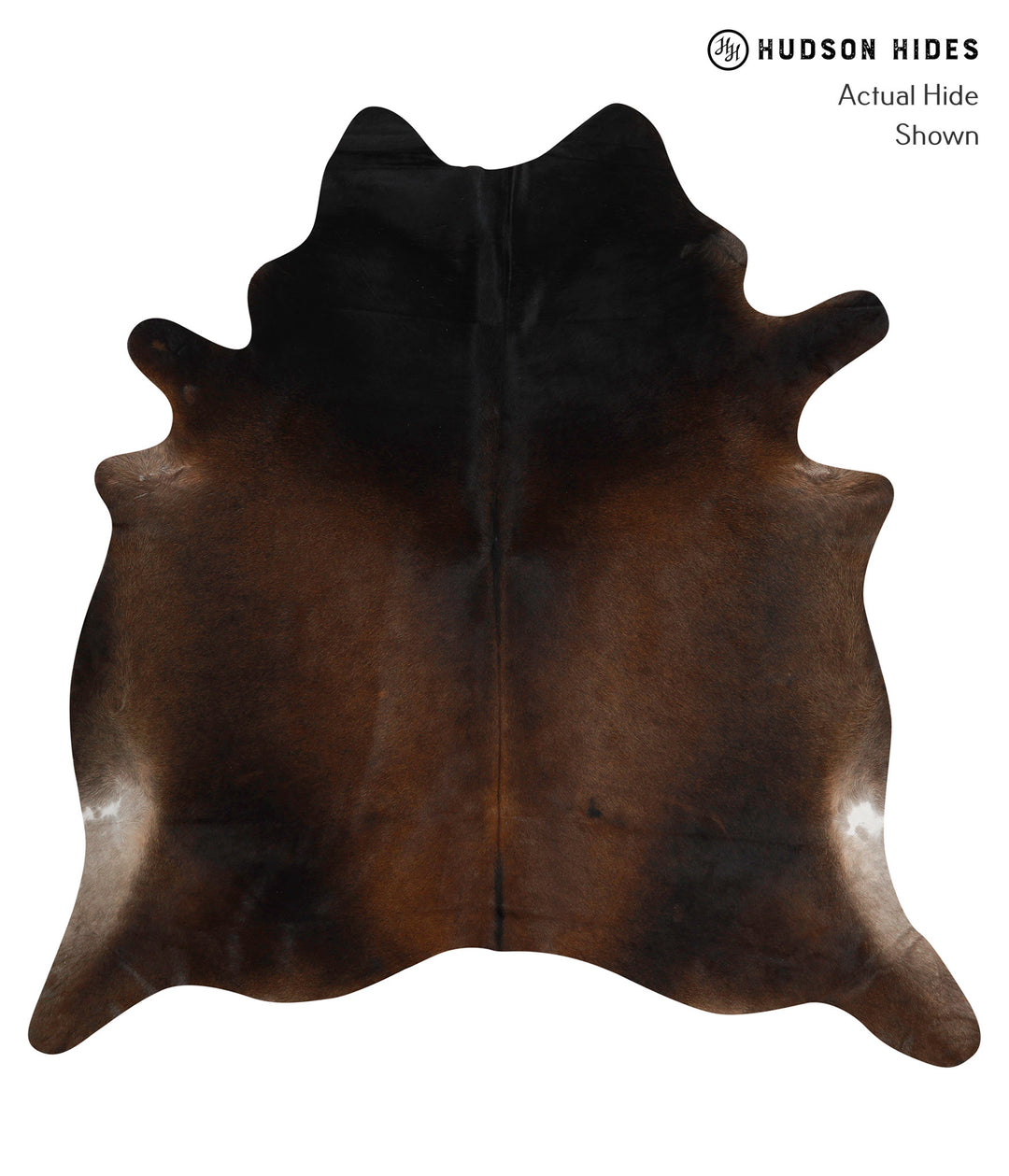 Chocolate X-Large Brazilian Cowhide Rug 6'11"H x 6'10"W #82549 by Huds