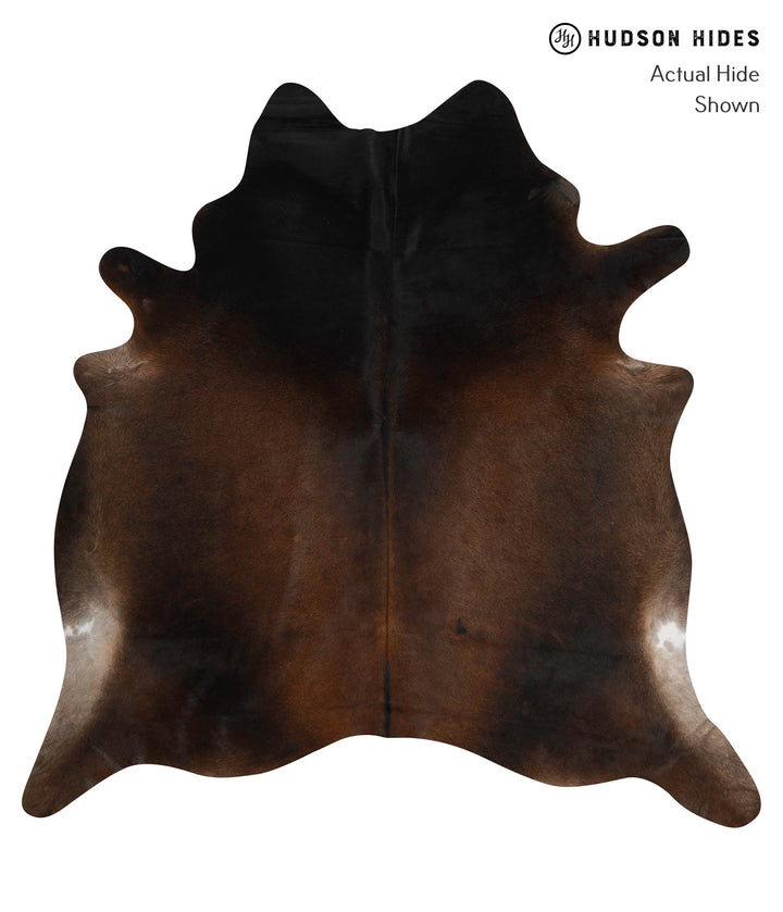 Chocolate X-Large Brazilian Cowhide Rug 6'11"H x 6'10"W #82549 by Hudson Hides