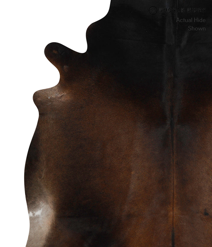 Chocolate X-Large Brazilian Cowhide Rug 6'11"H x 6'10"W #82549 by Hudson Hides
