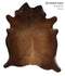 Chocolate X-Large Brazilian Cowhide Rug 7'8