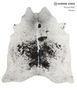 Salt and Pepper Black X-Large Brazilian Cowhide Rug 6'11"H x 6'6"W #82582 by Hudson Hides