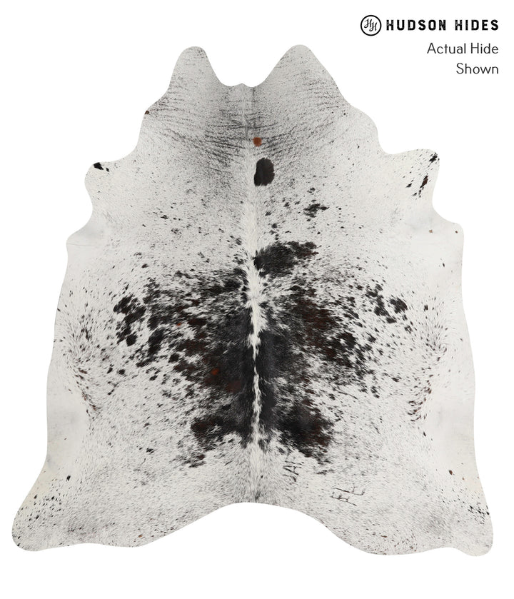 Salt and Pepper Black X-Large Brazilian Cowhide Rug 6'11"H x 6'6"W #82582 by Hudson Hides