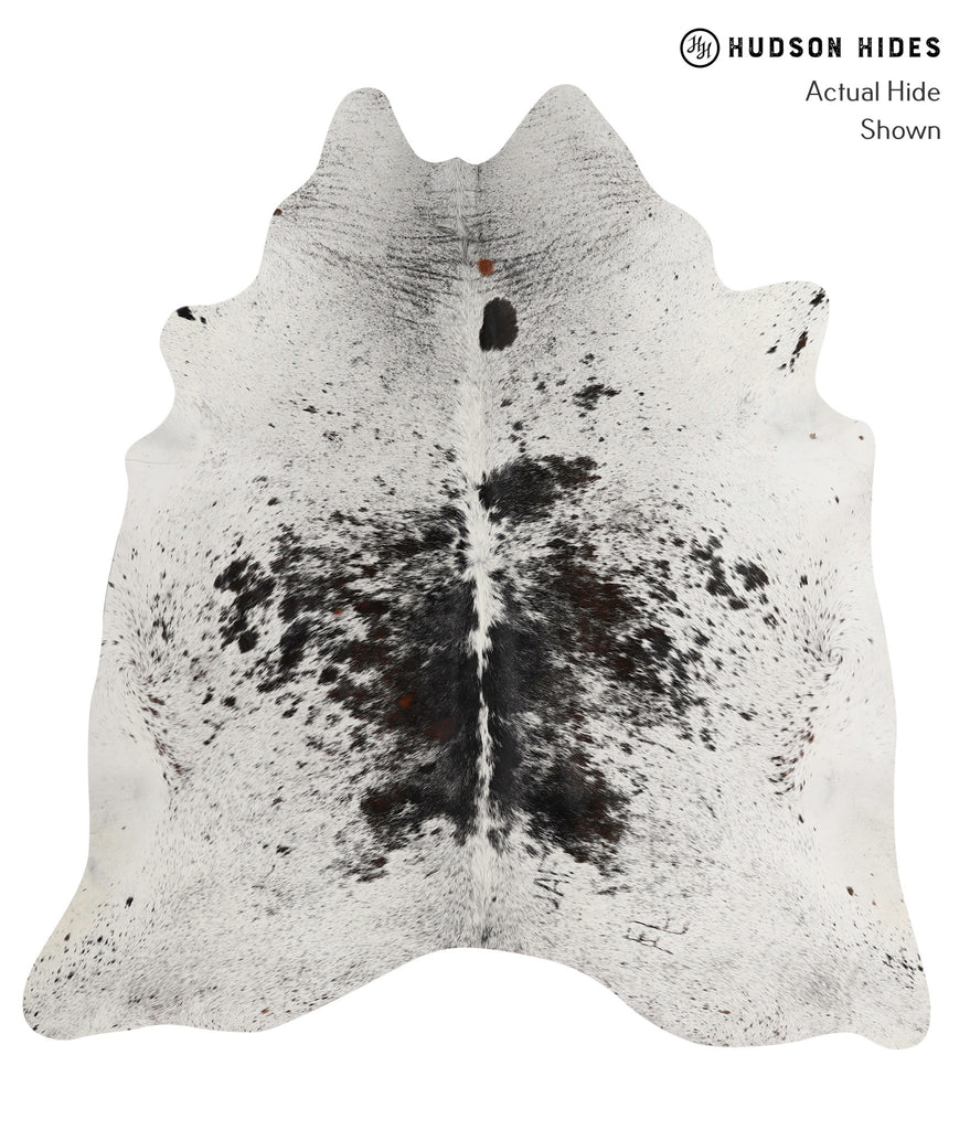 Salt and Pepper Black X-Large Brazilian Cowhide Rug 6'11"H x 6'6"W #82582 by Hudson Hides