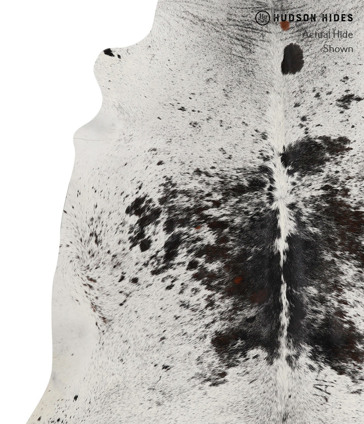 Salt and Pepper Black X-Large Brazilian Cowhide Rug 6'11"H x 6'6"W #82582 by Hudson Hides