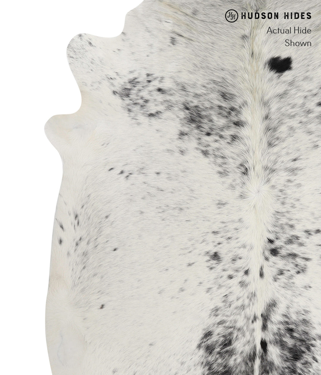 Salt and Pepper Black XX-Large Brazilian Cowhide Rug 7'9"H x 7'2"W #82